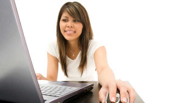 Student at laptop