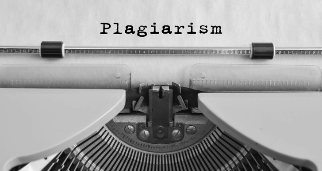 Word plagiarism written on piece of paper with typewriter