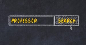 Search bar that displays the word "professor"