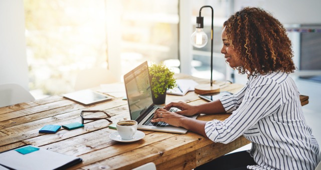 Instructor teaches online with instructional design elements