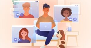 Online virtual discussion rooms with students