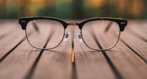 Glasses on wood setting