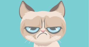 Grumpy cat illustration