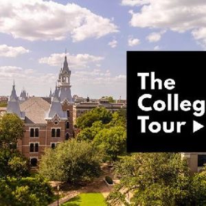 The College Tour with college landscape