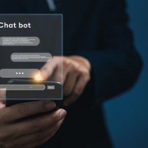 ChatGPT communicates via chat box