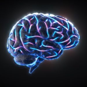 Brain with electronic glow