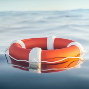 Life saving floaty device in water